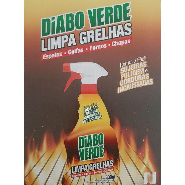 Imagem de Kit Limpa Grelhas Diabo Verde 300ml Remove Fácil 6 Unidades