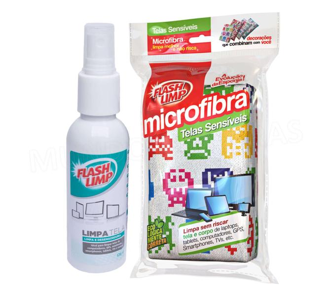 Imagem de Kit Limpa Tela Flash Limp 120Ml