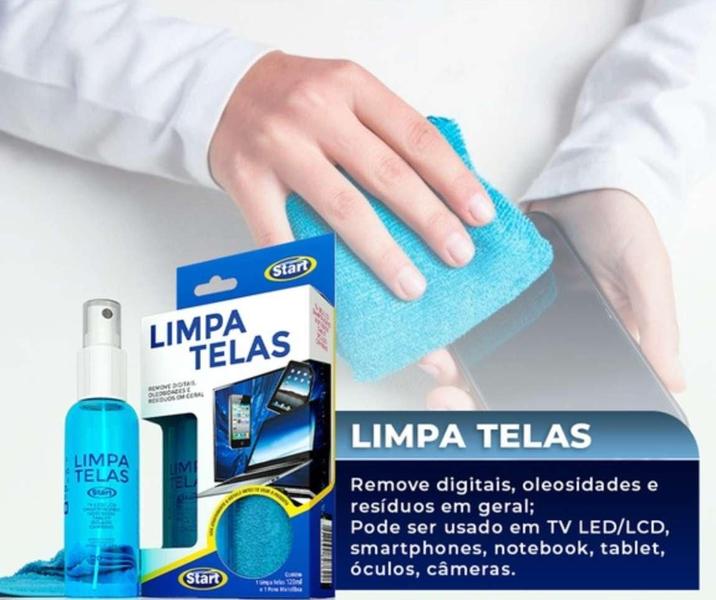 Imagem de Kit Limpa Telas Start 120Ml Smartv Notebook Smartphone +