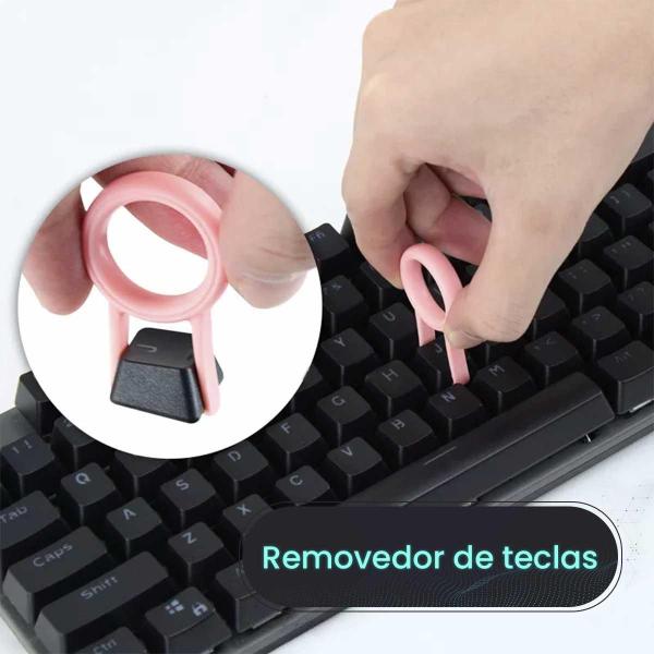 Imagem de Kit Limpeza 7 Em 1 Escova Multiuso Teclados Fones Ouvido E