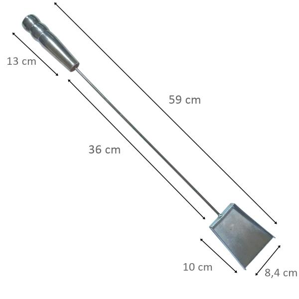 Kit limpeza de churrasqueira rastelo de brasa e pa 59 cm - Riomar Equipesca Imagem de Kit limpeza de churrasqueira rastelo de brasa e pa 59 cm