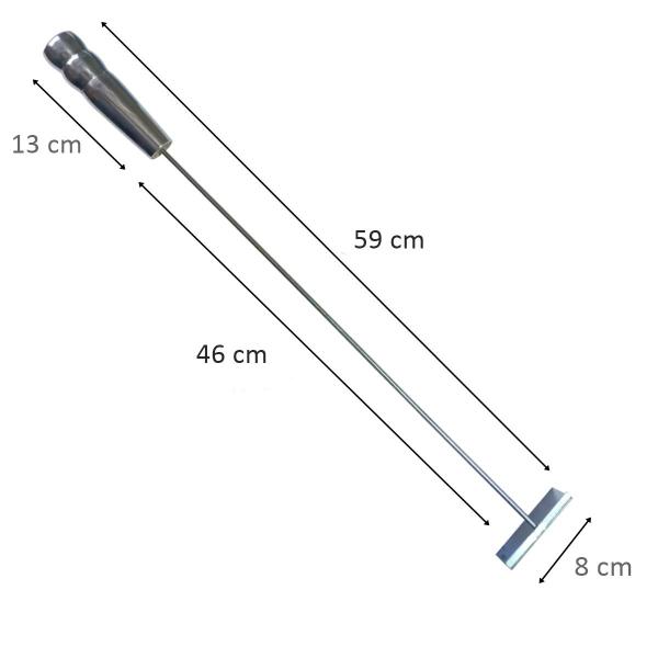 Kit limpeza de churrasqueira rastelo de brasa e pa 59 cm - Riomar Equipesca Imagem de Kit limpeza de churrasqueira rastelo de brasa e pa 59 cm