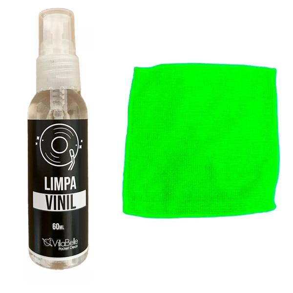 Imagem de Kit Limpeza de Discos Vinis com Pano Verde Claro 