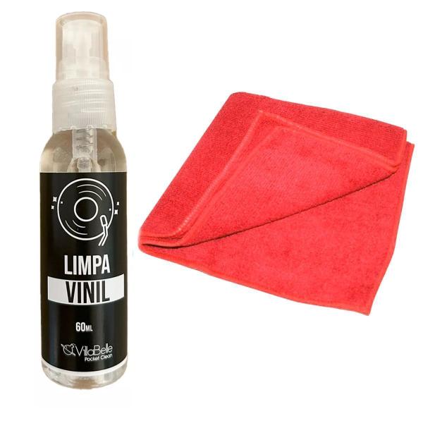 Imagem de Kit Limpeza de Discos Vinis com Pano Vermelho 