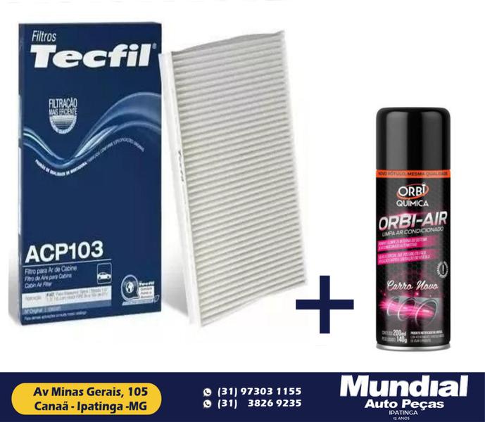 Kit limpeza do ar condicionado fiat motor fire (palio/strada/siena) - TECFIL / ORBI QUIMICA Imagem de Kit limpeza do ar condicionado fiat motor fire (palio/strada/siena)