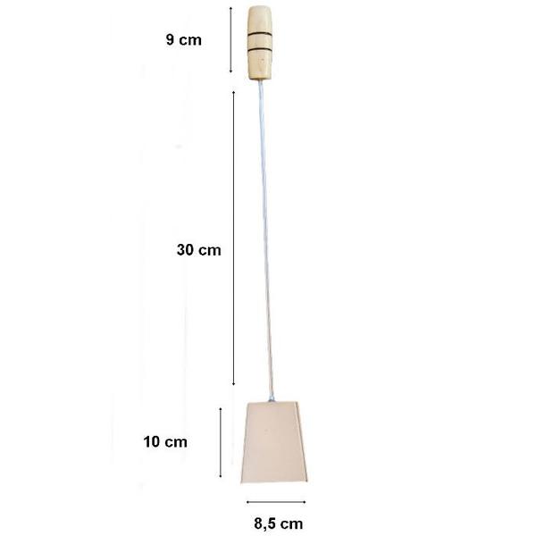 Imagem de Kit limpeza para churrasqueira  rastelo para brasa + pa + garfo 49 cm