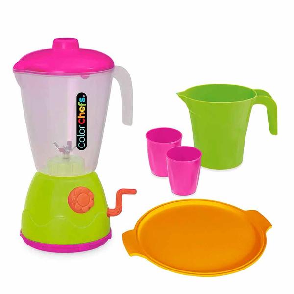 Kit Liquidificador Infantil com Utensílios - Color Chefs - Verde e Rosa - Usual Brinquedos Imagem de Kit Liquidificador Infantil com Utensílios - Color Chefs - Verde e Rosa - Usual Brinquedos