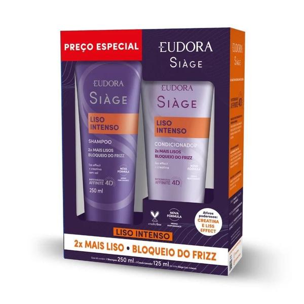 Imagem de Kit Liso Intenso Eudora Siage Shampoo + Condicionador