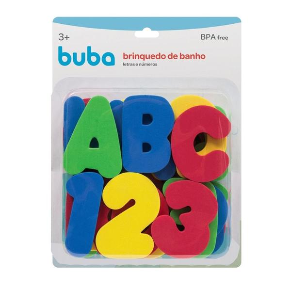 Imagem de Kit livrinho educativo e letras e numeros brinquedo para hora do banho infantil bebe menino menina buba