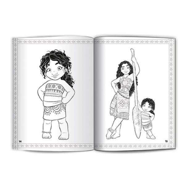 Imagem de Kit Livro Arte e Cor Moana 2 e 500 Adesivos Moana 2 Disney