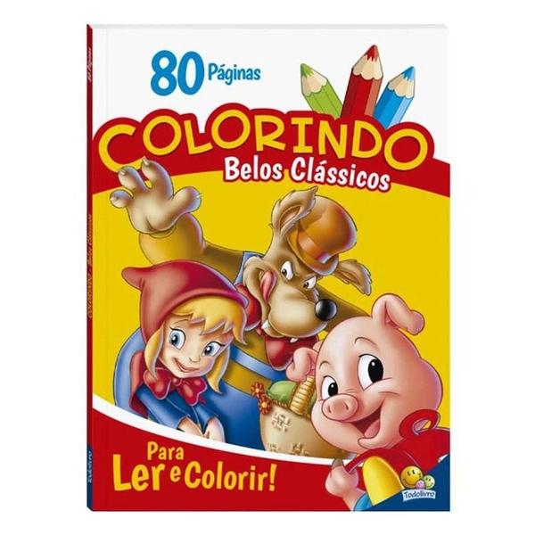 Imagem de Kit Livro Colorindo 80 Páginas de Belos Clássicos e Lápis de Cor 4449 - TodoLivro