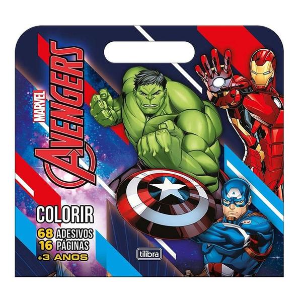Kit Livro para Colorir Maleta Avengers e Lápis de Cor 4449 - Tilibra - Tendtudo Imagem de Kit Livro para Colorir Maleta Avengers e Lápis de Cor 4449 - Tilibra