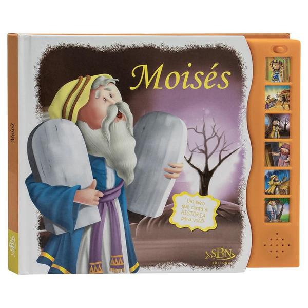 Imagem de Kit Livro Sonoro - Histórias da Bíblia: Moisés + Davi e Golias SBN Crianças Filhos Infantil Desenho História Brincar