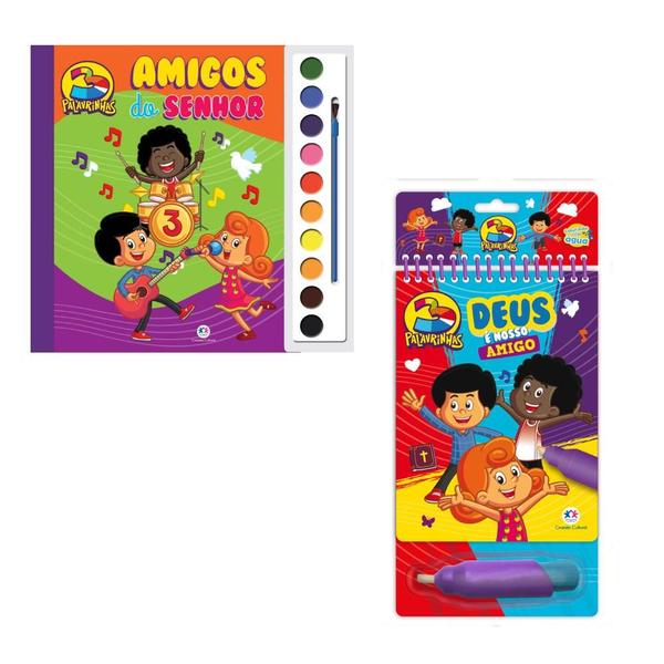 Imagem de Kit livros Colorindo com Água 3 Palavrinhas