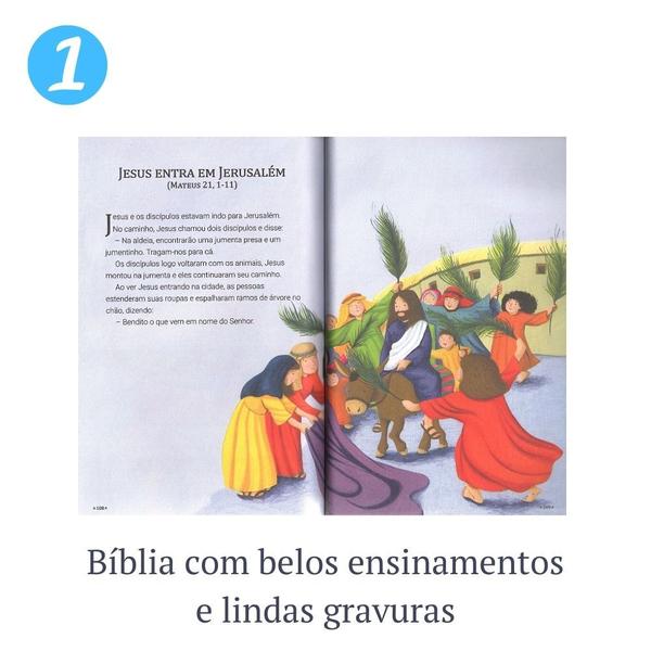 Imagem de Kit Livros Infantis Bíblicos  Bíblia para Crianças + 8 Livros para Colorir + Lápis de Cor  Editora Ciranda Cultural