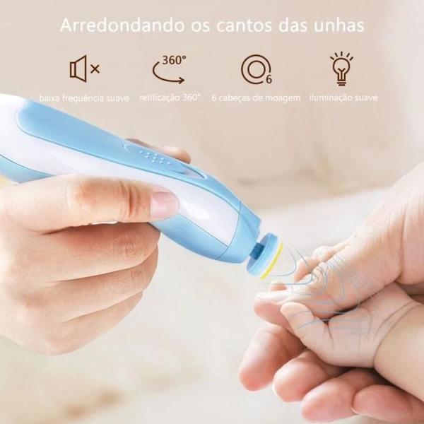 Imagem de Kit Lixa de Unha Bebe Eletrico Infantil e adulto