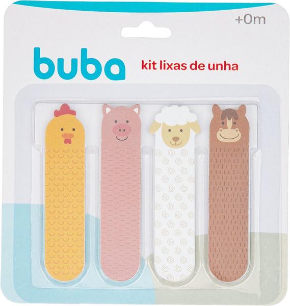 Imagem de Kit Lixas de Unha Bebê Infantil Higiene Menina Menino Buba