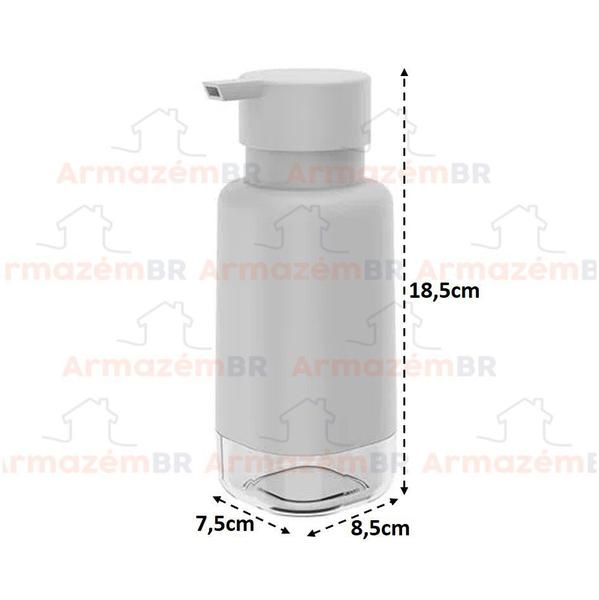 Imagem de Kit Lixeira 2,5l Com Tampa Dispenser Porta Detergente Bancada Pia Cozinha - Ou