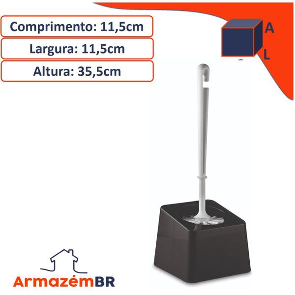 Imagem de Kit Lixeira Com Pedal 8 L Suporte Com Escova Sanitária Utilidades Banheiro - Uz