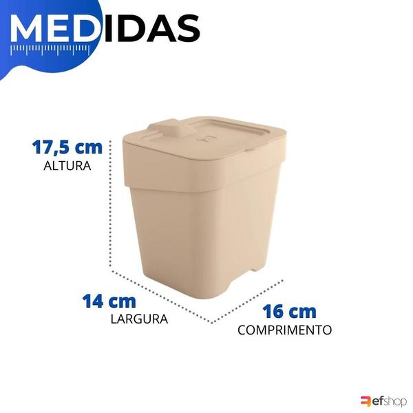 Kit Lixeira e Organizador De Pia Porta Detergente Sabão e Esponja UZ - Uz Utilidades Imagem de Kit Lixeira e Organizador De Pia Porta Detergente Sabão e Esponja UZ