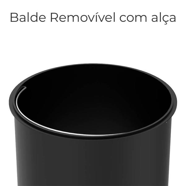 Imagem de Kit Lixeiras Banheiro E Cozinha Inox Pedal Spin 3L 2 Peças