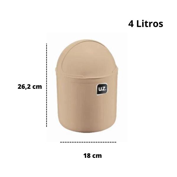 Imagem de Kit Lixinho De Pia E Porta Detergente Cappucino 