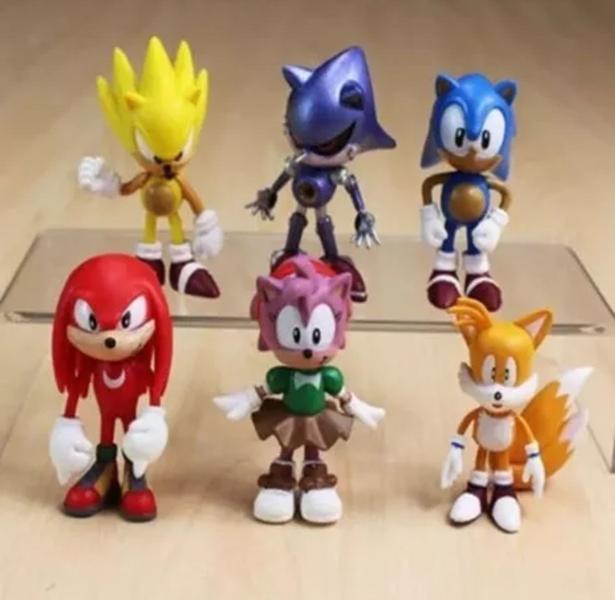 Imagem de Kit Lote De Miniaturas Bonecos Action Figure Sonic 7cm A2