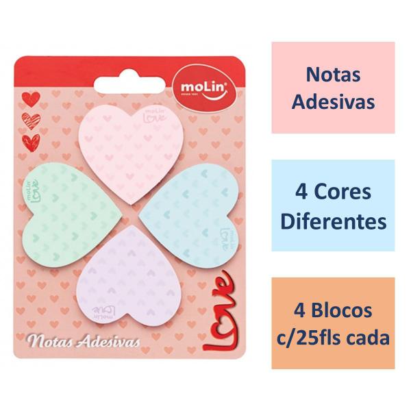 Imagem de Kit Love Bloco Notas Adesivas Caneta Love Escolar Infantil