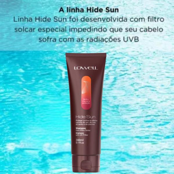 Imagem de Kit Lowell Hide Sun Shampoo 240ml + Spray Hidratante 200ml