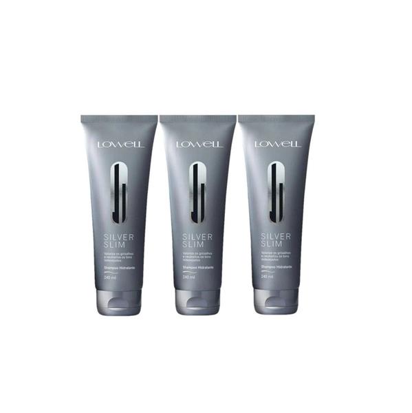 Imagem de Kit Lowell Silver Slim Hidratante - Shampoo 240ml (3 unidades)