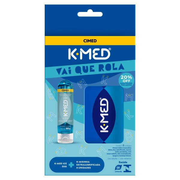 Imagem de Kit Lubrificante K-med Ice 50G + Preservativo K-misinha  X 8