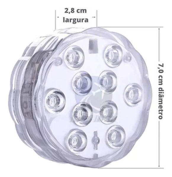 Imagem de Kit Luminaria Led Para Piscina Impermeável Com Ventosa 2pcs