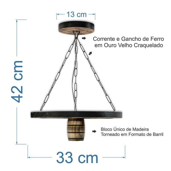 Kit Luminária Rústica Madeira Colonial Pergolado Sítio Retrô - Delenha Decor Imagem de Kit Luminária Rústica Madeira Colonial Pergolado Sítio Retrô