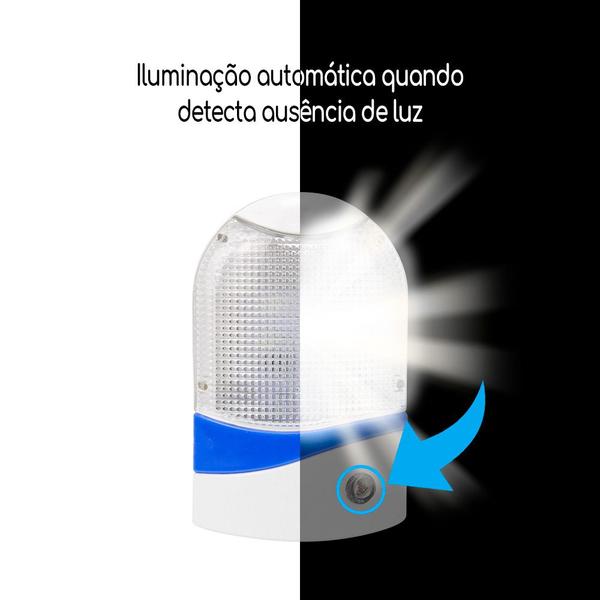 Imagem de Kit Luminaria Tomada Abajur Led Mini Luz Noturna Bivolt