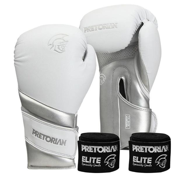 Imagem de Kit Luva De Boxe E Muay Thai + Bandagem Pretorian Elite