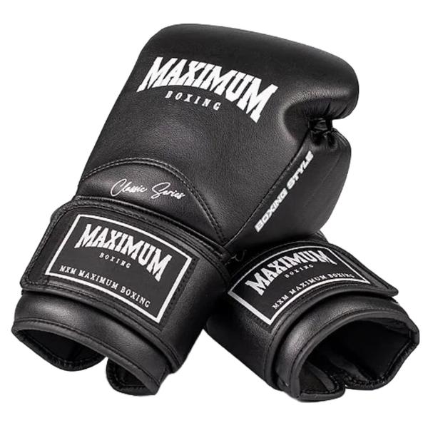 Imagem de Kit Luva De Boxe E Muay Thai New Classic Black + Bandagem 3M - Maximum