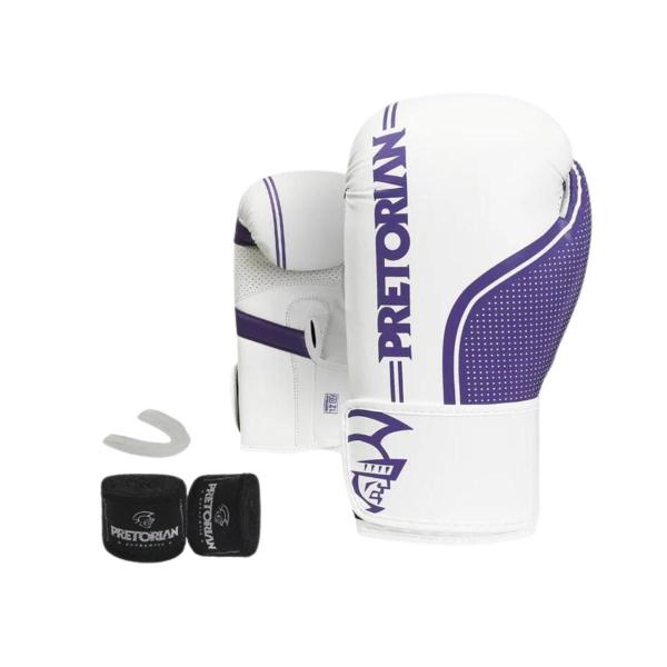 Imagem de Kit Luva De Boxe Muay Thai Fx1 Bandagem + Bucal - Pretorian