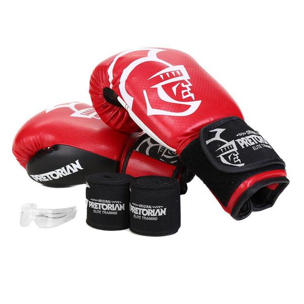 Imagem de Kit Luva de Boxe/Muay Thai Pretorian Elite 12 Oz + Bandagem + Protetor Bucal