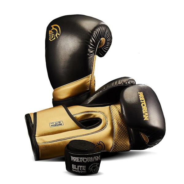 Imagem de Kit Luva De Boxe/Muay Thai Pretorian Elite Com Bandagens 3.5M