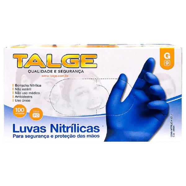 Kit Luva Nitrílica Talge Tam. G Sem Pó Azul - 3 Caixas Com 100 Unidades Cada Imagem de Kit Luva Nitrílica Talge Tam. G Sem Pó Azul - 3 Caixas Com 100 Unidades Cada