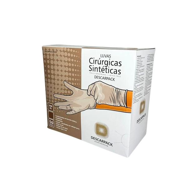 Kit luvas sintética cirúrgicas policloropreno 300un tam. 7,0 - DESCARPACK Imagem de Kit luvas sintética cirúrgicas policloropreno 300un tam. 7,0