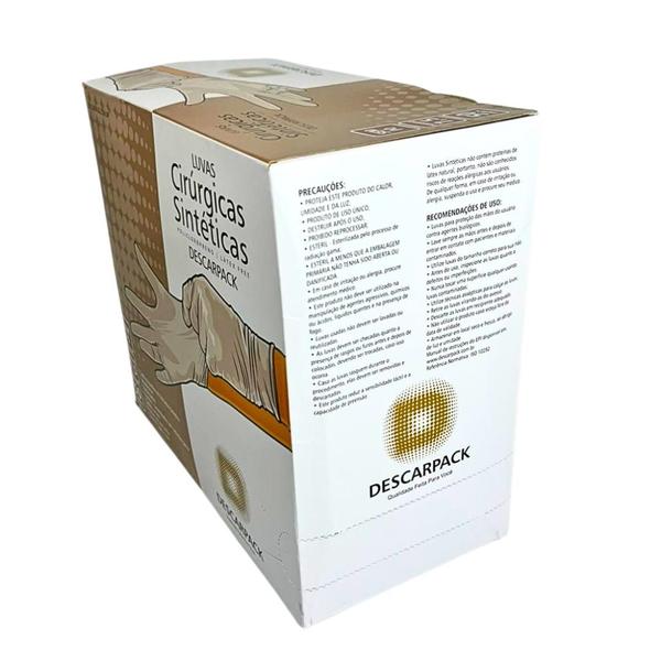 Kit luvas sintética cirúrgicas policloropreno 300un tam. 7,0 - DESCARPACK Imagem de Kit luvas sintética cirúrgicas policloropreno 300un tam. 7,0