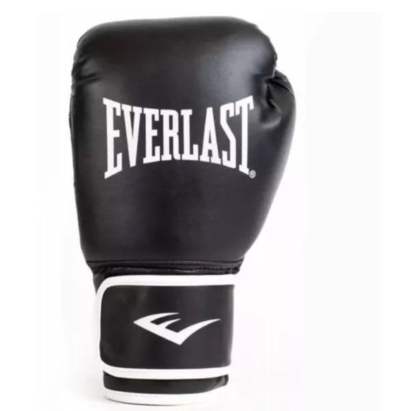 Imagem de Kit Luvas Treino Boxe Muay Thai Everlast Core Training Preto