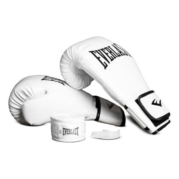 Imagem de Kit Luvas Treino Everlast Core + Bandagem + Protetor Bucal