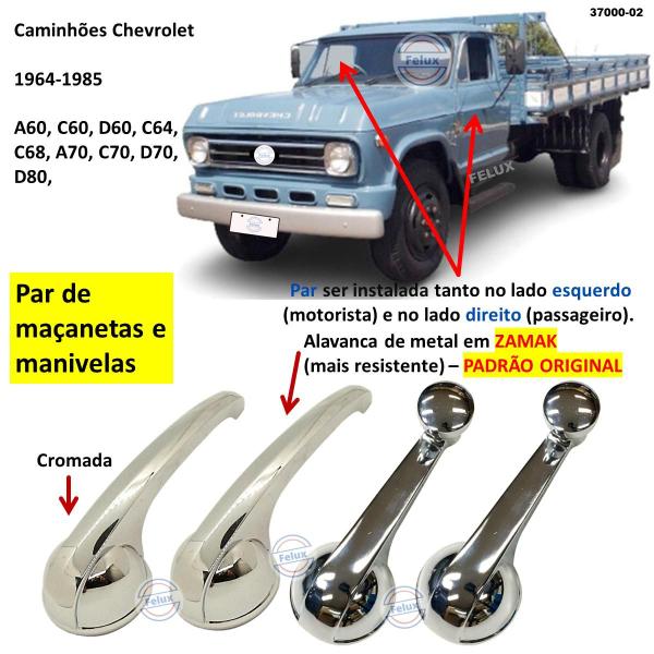 Imagem de Kit Maçanetas e Manivelas Interna C60 D60 C70 D70 Reforçada