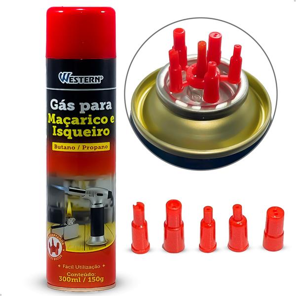 Imagem de Kit Maçarico Portátil Para Culinária + 1 Spray Refil Gás Ntk