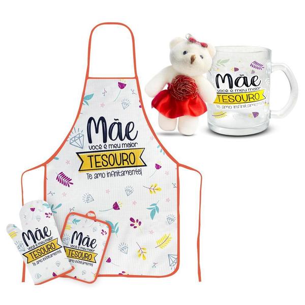 Imagem de Kit Mães Kit Cozinha + Caneca Você É Meu Maior Tesouro