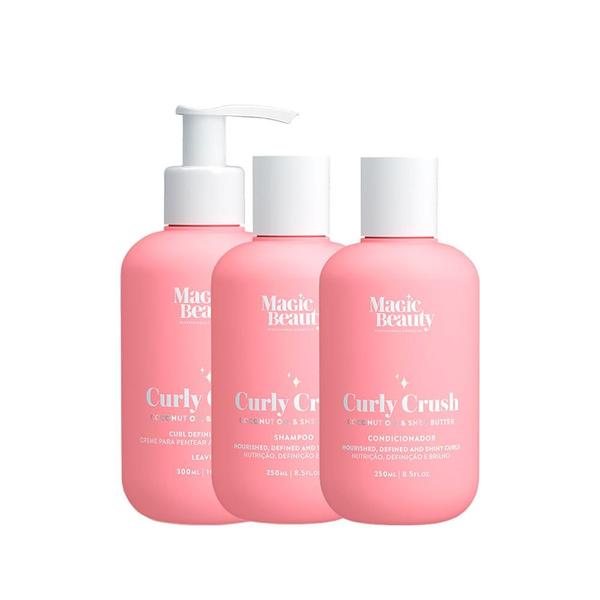 Imagem de Kit Magic Beauty Curly Crush - Shampoo 250ml e Condicionador 250ml e Creme Para Pentear E Ativador 300ml