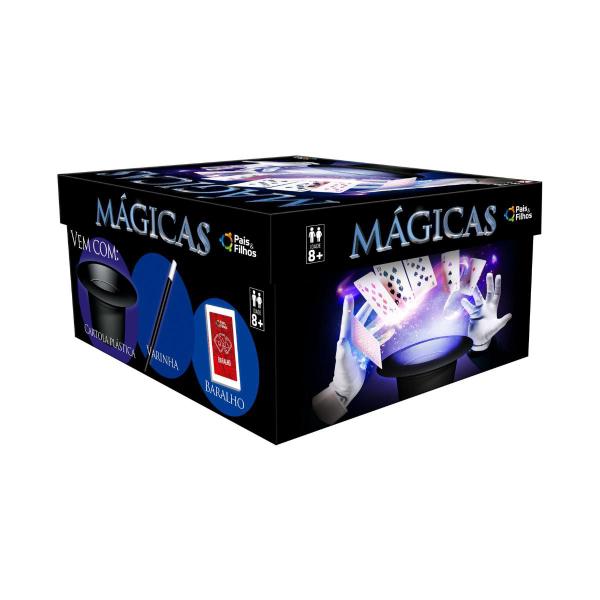 Imagem de Kit magica crianca infantil caixa com 30 magicas + cartola