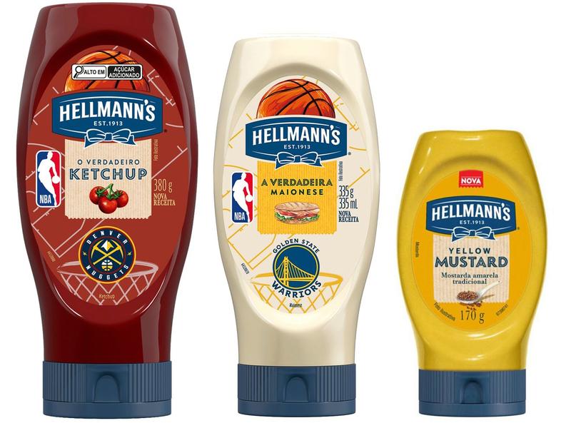 Kit Maionese Ketchup e Mostarda Hellmanns Imagem de Kit Maionese Ketchup e Mostarda Hellmanns